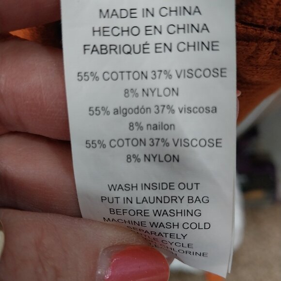 3412 Size Large Michael Michael Kors Rust Sweater with Zipper On the Bottom Side - Picture 11 of 11